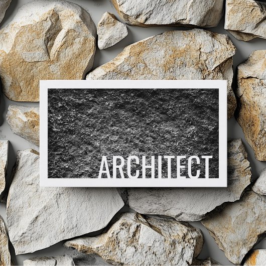 Architect Rough Cement Wall White Border Kaart Visitekaartje