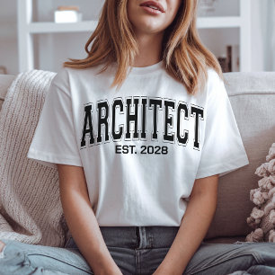 Architect Shirt Custom Afstuderen Gift voor Archit