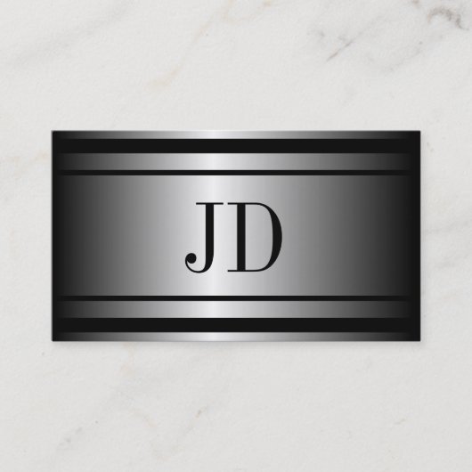 Architect Silver Metal Metallic Visitekaartje (Voorkant)