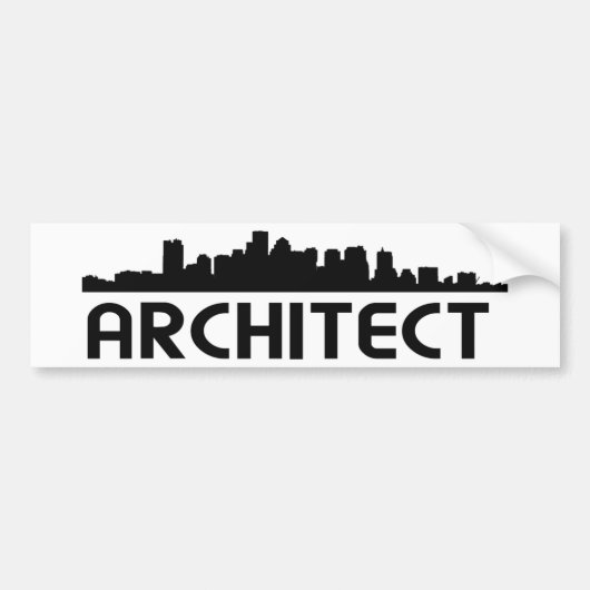Architect Skyline design! Bumpersticker (Voorkant)