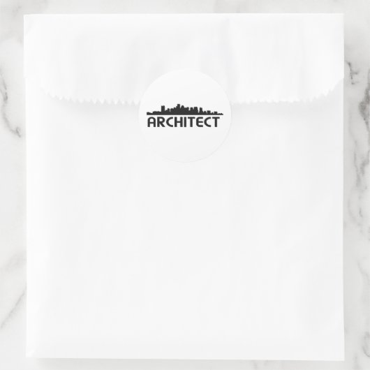 Architect Skyline design! Ronde Sticker (Tas)