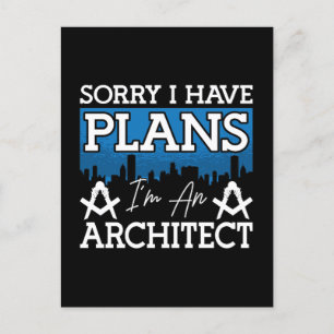 Architect Sorry, ik heb plannen Architectuur Engin Feestdagenkaart