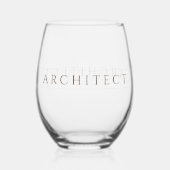 ARCHITECT Stemless wijnglas / Sepia Zonder Voet (Achterkant)
