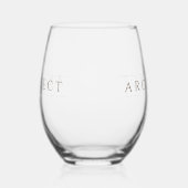 ARCHITECT Stemless wijnglas / Sepia Zonder Voet (Rechts)