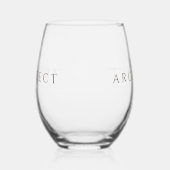 ARCHITECT Stemless wijnglas / Sepia Zonder Voet (Links)