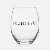 ARCHITECT Stemless wijnglas / Zwart Wijnglas Zonder Voet (Voorkant)