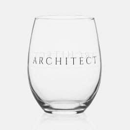 ARCHITECT Stemless wijnglas / Zwart Wijnglas Zonder Voet