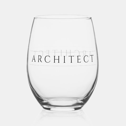 ARCHITECT Stemless wijnglas / Zwart Wijnglas Zonder Voet (Achterkant)