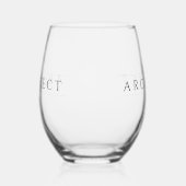 ARCHITECT Stemless wijnglas / Zwart Zonder Voet (Rechts)