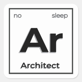 Architect sticker periodiek systeem element stijl