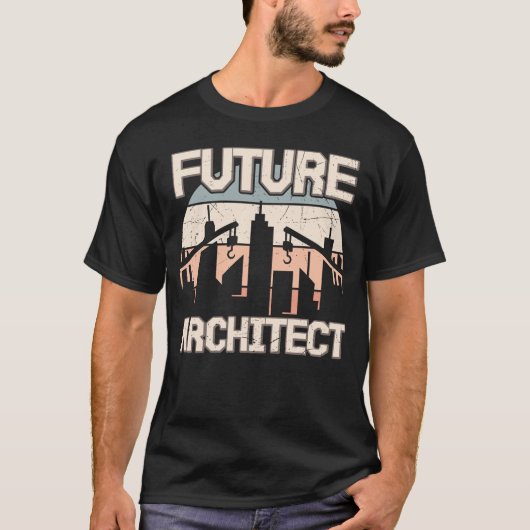 Architect Student Future Architect Retro T-shirt (Voorkant)