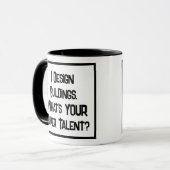 Architect Super Talent. Twee Tons Koffiemok Mok (Voorkant links)