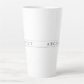 ARCHITECT Tall Latte Mok / Zwart (Voorkant)
