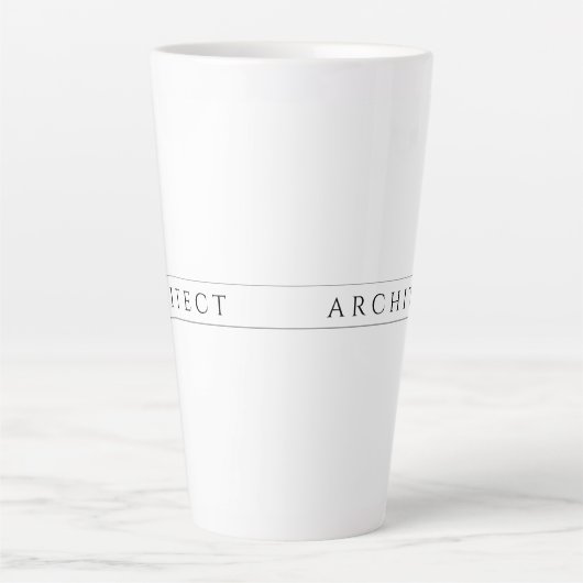 ARCHITECT Tall Latte Mok / Zwart (Voorkant)