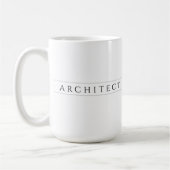 Architect Tall White Keramische Mok / Zwart (Links)
