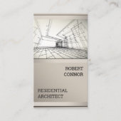 Architect Tekening Sketch House Design Kaart Visitekaartje (Voorkant)