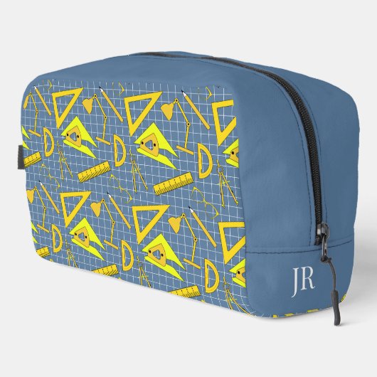 Architect Tools Geborduurd Monogram Toilettasje (Rechterhoek)
