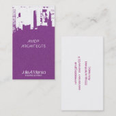 Architect Upside Downtown Skyline Metallic Grape Visitekaartje (Voorkant / Achterkant)