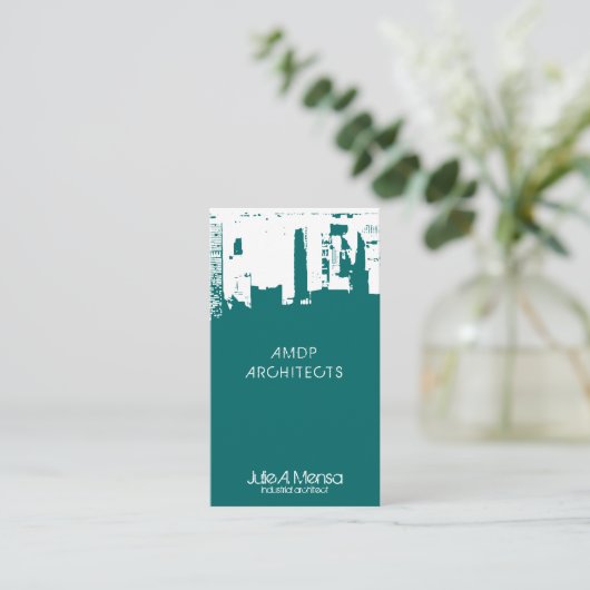 Architect Upside Downtown Skyline Visitekaartje (Staand voorkant)