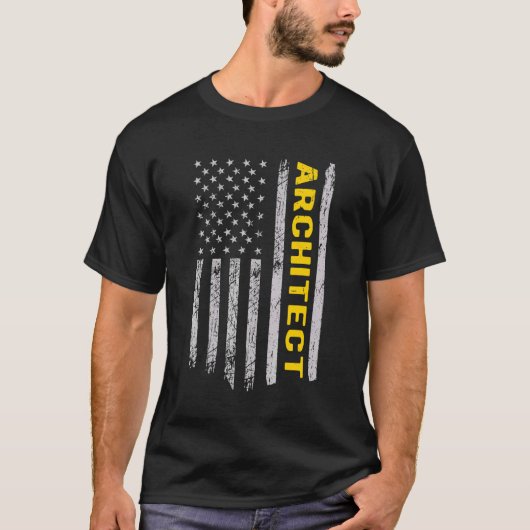 Architect US Flag   For An Architect   Architectur T-shirt (Voorkant)