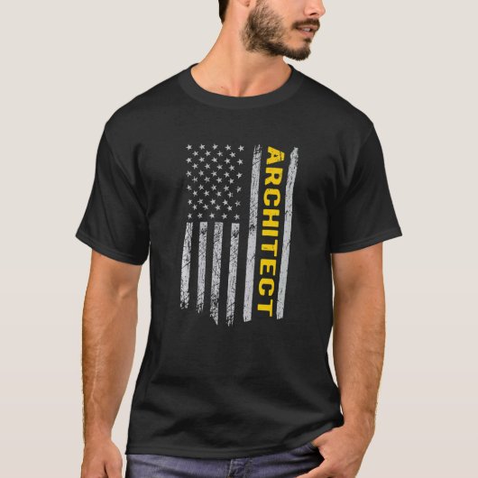 Architect US Flag  For An Architect  Architecture T-shirt (Voorkant)