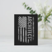 Architect USA Flag Distressed design Briefkaart (Staand voorkant)