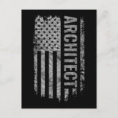 Architect USA Flag Distressed design Briefkaart (Voorkant)