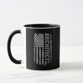 Architect USA Flag Distressed design Mok (Links)