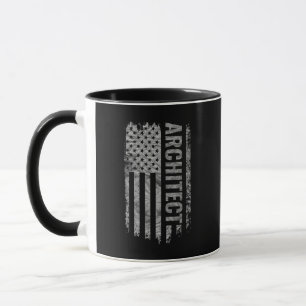 Architect USA Vlag Vervallen ontwerp Mok