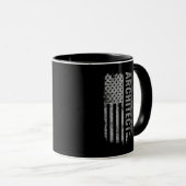 Architect USA Vlag Vervallen ontwerp Mok (Voorkant rechts)