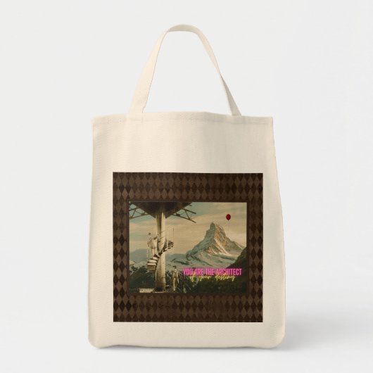 Architect van je kleine Surreal Collage Tote Bag (Voorkant)