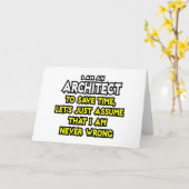 Architect...veronderstel dat ik nooit verkeerd ben kaart (Gele Bloem)