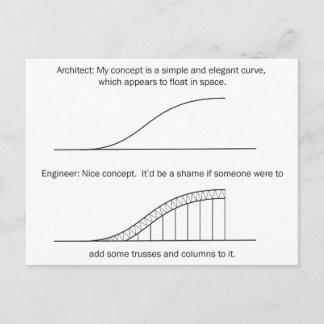Architect versus Engineer Briefkaart