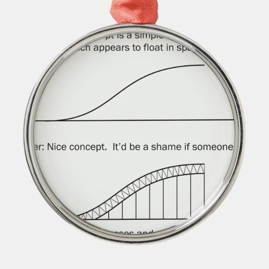 Architect versus Engineer Metalen Ornament (Voorkant)