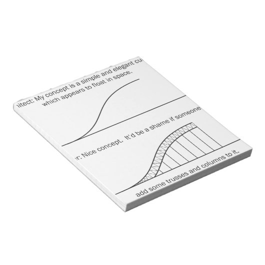 Architect versus Engineer Notitieblok (Schuin)