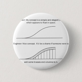 Architect versus Engineer Ronde Button 5,7 Cm