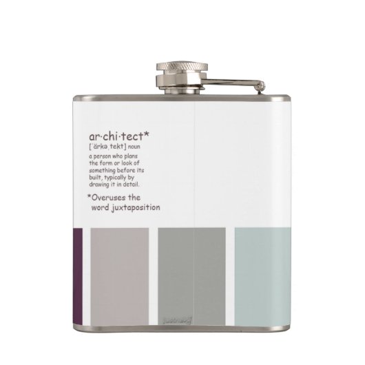 Architect Vinyl verpakte fles Heupfles (Achterkant)