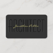 Architect Visitekaartjes Script Black & Gold Luxe (Voorkant)