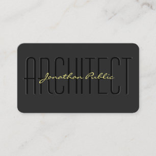 Architect Visitekaartjes Script Black & Gold Luxe
