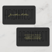 Architect Visitekaartjes Script Black & Gold Luxe (Voorkant / Achterkant)