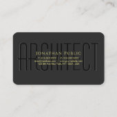Architect Visitekaartjes Script Black & Gold Luxe (Achterkant)
