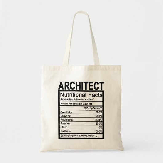 Architect Voedingsfeiten Tote Bag (Voorkant)