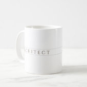 ARCHITECT Witte Keramische Mok / Sepia (Voorkant links)