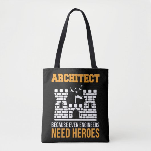 Architect zelfs ingenieurs hebben architectuur nod tote bag (Voorkant)
