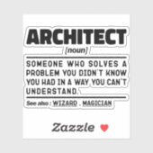 Architect zelfstandig naamwoord definitie bouw gra sticker (Vel)