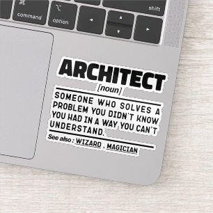 Architect zelfstandig naamwoord definitie bouw gra sticker
