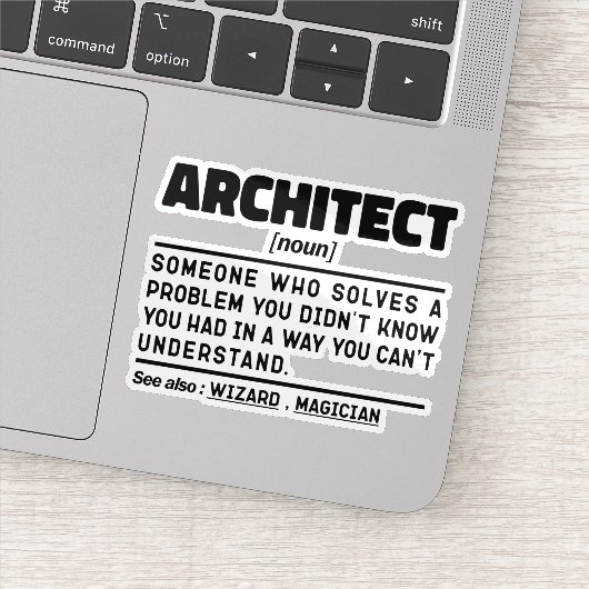 Architect zelfstandig naamwoord definitie bouw gra sticker (Detail)