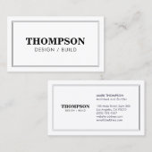 Architect Zwart Wit Professioneel Visitekaartje (Voorkant / Achterkant)