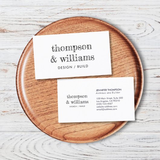 Architect Zwart Wit Professioneel Visitekaartje