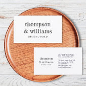 Architect Zwart Wit Professioneel Visitekaartje